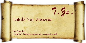 Takács Zsuzsa névjegykártya