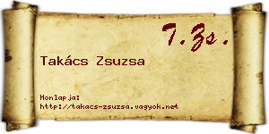Takács Zsuzsa névjegykártya